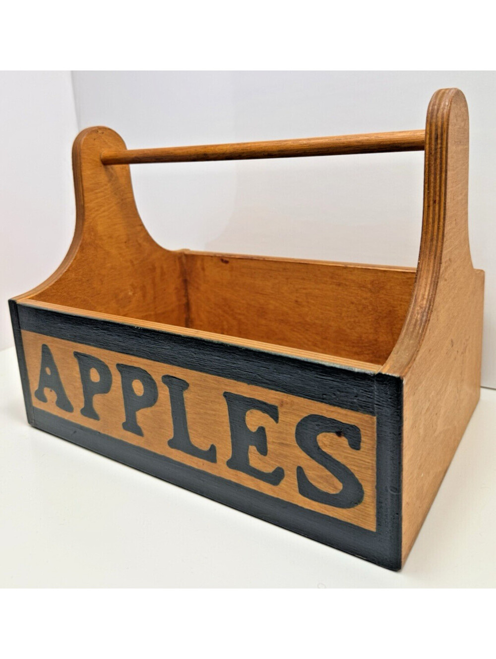 Rustic Handmade APPLES Wood Tool Box Style Rustic County Fall Porch Decor - Picture 2 of 10